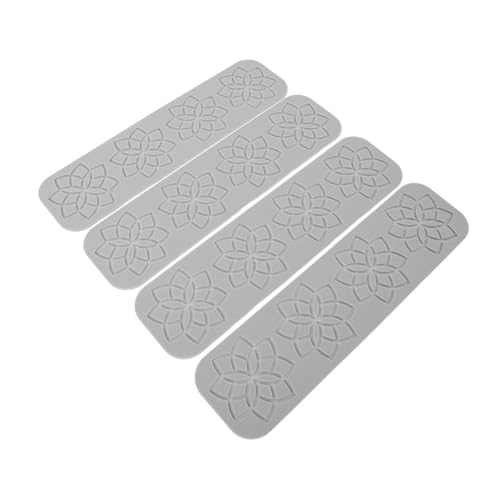 COLLBATH 4 Stück Teiliges Silikon Fondant Lace Mold Lotusblume Flexible und Präzise Prägung Wiederverwendbare Spitzenmatte für Tortendekoration Einfache Entformung für Zuckerpaste und von COLLBATH