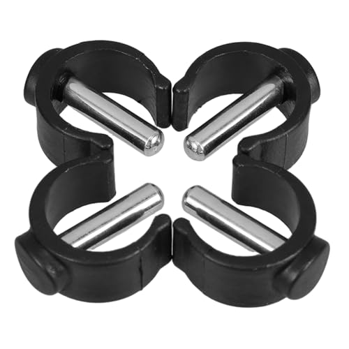 COLLBATH 4 Stück Toilettenstuhl Ersatzriegel Klapprohr Gehstockgriff Clips Verstellbare Mobilitäts Gehstöcke Ersatz Badezimmer Handlauf Clips Gehstockgriff Schwarzes Eisen von COLLBATH