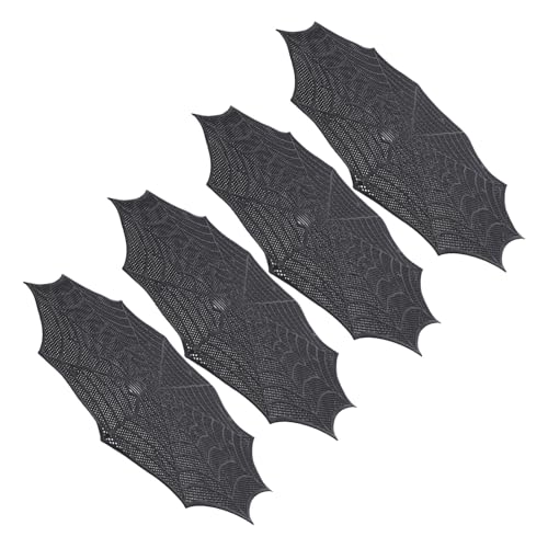COLLBATH 4 Stücke Halloween Tischsets aus PVC mit Spinnennetz-Design Hitzebeständige Hohle Schwarze Spiderweb Platzmatten für Esstisch Partydeko und Tischschutz COLLBATH 4 Stücke Halloween Tischsets aus PVC mit Spinnennetz-Design Hitzebeständige Hohle Schwarze Spiderweb Platzmatten für Esstisch Partydeko und Tischschutz von COLLBATH