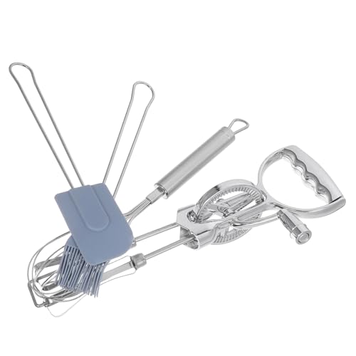 COLLBATH 4 Teiliger Eiermixer Aus Metall Halbautomatischer Schneebesen Eierschläger Eiermixer Küchenbesen Zum Mischen Küchenkochwerkzeug Handmixer Schneebesen Aus Edelstahl Eier von COLLBATH