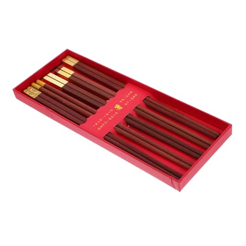 COLLBATH 5 Paare Wiederverwendbare Essstäbchen aus Holz Handgefertigte Vintage Chopsticks aus Sandelholz mit Geschenkbox für Zuhause und Restaurants COLLBATH 5 Paare Wiederverwendbare Essstäbchen aus Holz Handgefertigte Vintage Chopsticks aus Sandelholz mit Geschenkbox für Zuhause und Restaurants von COLLBATH