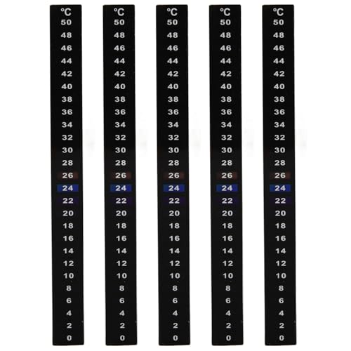 COLLBATH 5 StüCk Selbstklebende Temperaturstreifen FüR Fermentation - 4-50°C Brau Thermometer Streifen FüR Heimgebrauch von COLLBATH