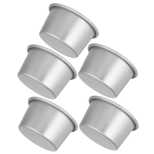 COLLBATH 5 Stück Teiliges Aluminium Kuchenform Rund Antihaftbeschichtet Gleichmäßige Wärmeverteilung Wiederverwendbar für Käsekuchen Torten Muffins und Brot für Zuhause und Partybacken von COLLBATH
