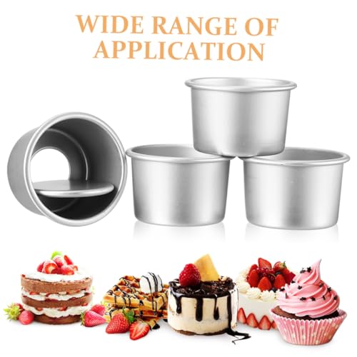 COLLBATH 5 Stück Teiliges Aluminiumlegierung Kuchenformen mit Abnehmbarem Boden Runde Metallbackformen für Kuchen Torten und Gebäck Antihaftbeschichtet Leicht zu Lösen für Zuhause und von COLLBATH