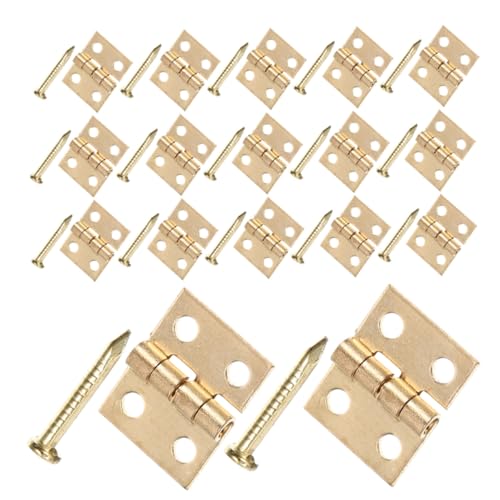 COLLBATH 50 Sätze Mini Messing Scharniere für Schmuckkästen Möbel Scharniere mit Schrauben Kompakt und Langlebig für Holzboxen DIY Zubehör für Handwerksprojekte COLLBATH 50 Sätze Mini Messing Scharniere für Schmuckkästen Möbel Scharniere mit Schrauben Kompakt und Langlebig für Holzboxen DIY Zubehör für Handwerksprojekte von COLLBATH