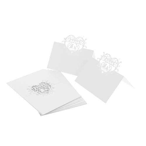 COLLBATH 50 Stück Schilder Für Valentinstag Brautempfänge Dekorative Partys Tagesbankette Und Vögel Gefaltet Für Hochzeiten Ting Urlaub Zelt Liebesarrangement Tags Abendessen von COLLBATH