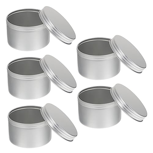 COLLBATH Weihnachtskerzenglas aus Metall zur Teeaufbewahrung 5 Stück leere Bonbondosen Schraubdeckel für -Projekte COLLBATH Weihnachtskerzenglas aus Metall zur Teeaufbewahrung 5 Stück leere Bonbondosen Schraubdeckel für -Projekte von COLLBATH