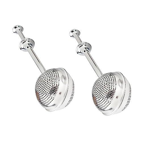 COLLBATH 2stücke Teiliges Edelstahl Teesieb Mit Langem Griff Teeball Infuser Für Lose Teeblätter Spülmaschinenfest Für Individuellen Tee Silber von COLLBATH