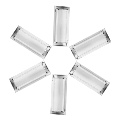 COLLBATH 6 Stück Aluminiumlegierung Verdeckte Fingerziehgriffe für Schrank und Schubladentüren Teiliges Elegant und Robust für Möbel mit Verstecktem Design von COLLBATH