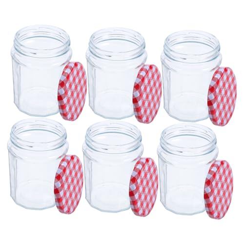 COLLBATH 6 Stück Glas Vorratsgläser mit Deckel Luftdichte Sechseckige Einmachgläser Hitzebeständig für Kühlschrank und Mikrowelle für Honig Marmelade Gewürze Partygeschenke Vielseitige COLLBATH 6 Stück Glas Vorratsgläser mit Deckel Luftdichte Sechseckige Einmachgläser Hitzebeständig für Kühlschrank und Mikrowelle für Honig Marmelade Gewürze Partygeschenke Vielseitige von COLLBATH