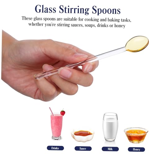COLLBATH 6 Stück Teiliges Glaslöffel mit Langem Griff Farbige Transparente Rührlöffel aus Natron kalziumglas Langlebig Leicht zu Reinigen Geeignet für Tee Kaffee Desserts und Mixgetränke COLLBATH 6 Stück Teiliges Glaslöffel mit Langem Griff Farbige Transparente Rührlöffel aus Natron kalziumglas Langlebig Leicht zu Reinigen Geeignet für Tee Kaffee Desserts und Mixgetränke von COLLBATH