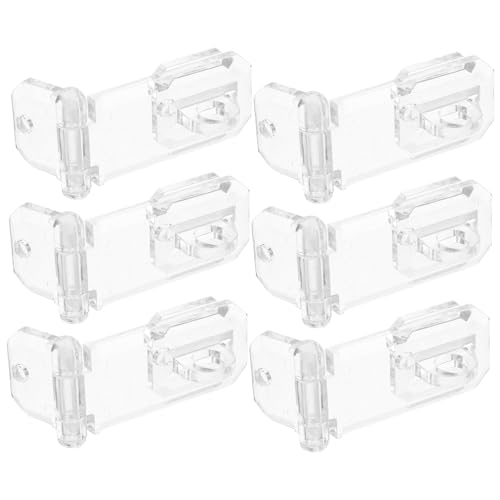 COLLBATH 6 Stück Teiliges Mini Acryl-scharnier-verriegelungen Transparent Kratzfest Langlebig für Schublade Box Vitrine Zubehör Moderner Minimalistischer Stil von COLLBATH