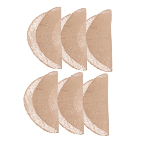 COLLBATH 6 Stück Teiliges Set Runde Rustikale Jute Tischsets Hitzebeständig rutschfest Waschbar Natürliche Grobe Leinen Platzmatten für Esstische Möbel Schutz für Hochzeit Party von COLLBATH