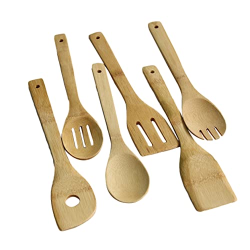COLLBATH 6-teiliges Küchenutensilien-Set Aus Holz Kochlöffel für Antihaftbeschichtetes Kochgeschirr von COLLBATH