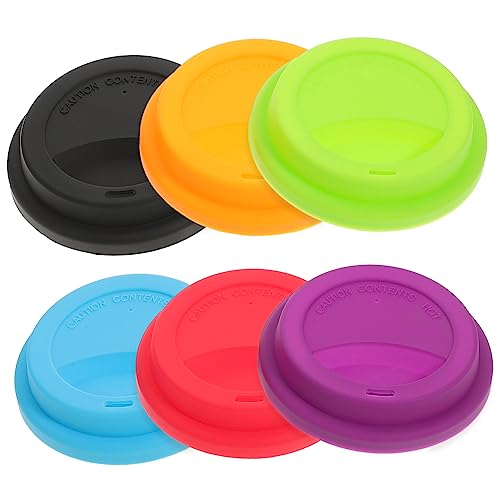 COLLBATH 6stücke Silikon Becherdeckel Auslaufsichere Und Staubdichte Tassenabdeckung Verschiedenen Farben Für Tassen Gläser Und Kleine Schalen von COLLBATH
