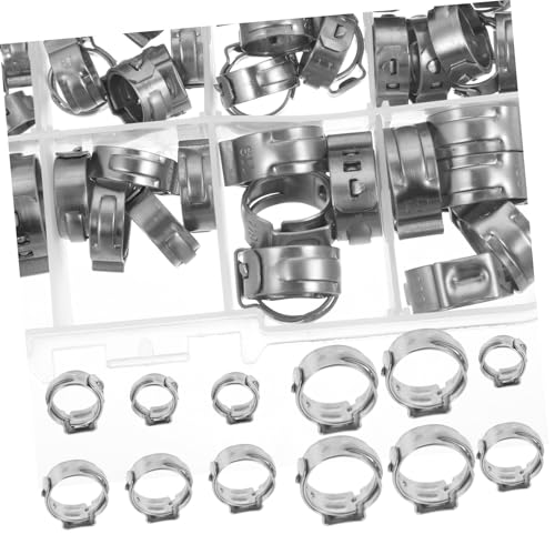 COLLBATH 70 Stück Edelstahlklemme Rohr Beendigung Ringe rostfrei schnallen Klemm-Crimp-Klemme Mini-Klemmen Clips Schlauchschellen-Sortiment Kabelklemme Klemmbeschläge Edelstahl 304 Silber COLLBATH 70 Stück Edelstahlklemme Rohr Beendigung Ringe rostfrei schnallen Klemm-Crimp-Klemme Mini-Klemmen Clips Schlauchschellen-Sortiment Kabelklemme Klemmbeschläge Edelstahl 304 Silber von COLLBATH
