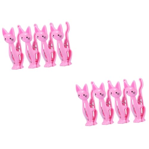COLLBATH 8 Stk Essensclips Handtuchklammern Für Stühle Katzenchip-clips Clips Für Lebensmittelverpackungen Handtuchhalter Für Stühle Taschenclips Strandtuchklammern Für Kleiderklammern Rosa von COLLBATH