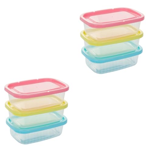 COLLBATH 2 Sets 200 Ml Rechteckige Behälter Zur Essenszubereitung Deckel Mikrowellen- Und Kühlschrankgeeignet Bento-lunchboxen Luftdichte Vorratsbehälter Für Die Reiseküche 4 Stück X 2 von COLLBATH