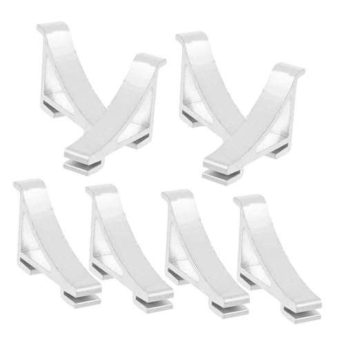 COLLBATH 8 Stück Teiliges Freezer Clips aus Aluminium Stabile Kühlschrank Regalhalterung mit Gebogenem Dovetail Design Installieren Langlebige Gefrierschrank Stützhaken für von COLLBATH