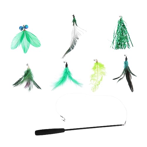 COLLBATH 8 Stück Teiliges Interaktives Katzenspielzeug Set mit Federangeln und Ersatzköpfen Flexibles und Sicheres für Katzen Fördert Fitness und Spaß COLLBATH 8 Stück Teiliges Interaktives Katzenspielzeug Set mit Federangeln und Ersatzköpfen Flexibles und Sicheres für Katzen Fördert Fitness und Spaß von COLLBATH