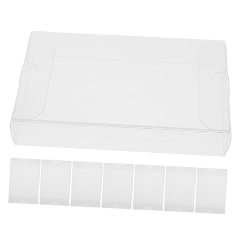 COLLBATH 8 Stück Teiliges Transparente PVC Kassetten Aufbewahrungsbox Robuste Audio Halterung für Musikaufnahme Staubschutz und Optimale Sichtbarkeit von COLLBATH