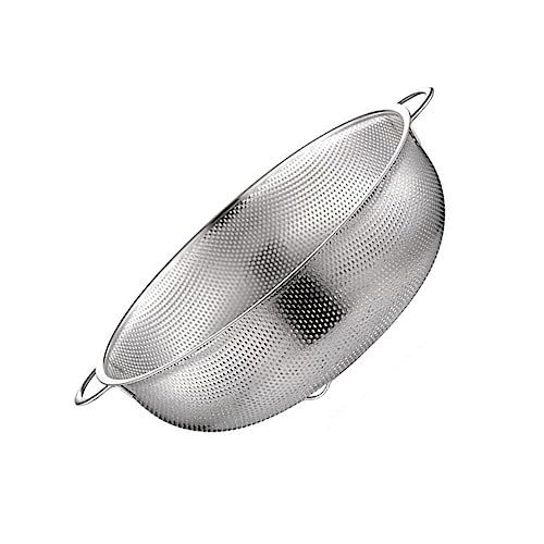 COLLBATH Abtropfkorb mit Feinem Sieb Multifunktionaler Küchensieb und Aufbewahrungskorb Rostfrei Doppelte Griffe Außendurchmesser zum Waschen von Gemüse Reis und Obst von COLLBATH