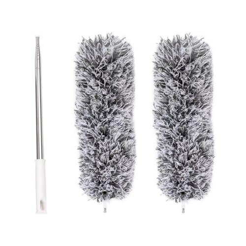 COLLBATH Ausziehbarer Teleskop Staubwedel mit Fibertuch Flexibler Staubmopp für schwer erreichbare Stellen Kratzfrei Effektiv für Haushalt und Auto mit Ersatzkopf von COLLBATH