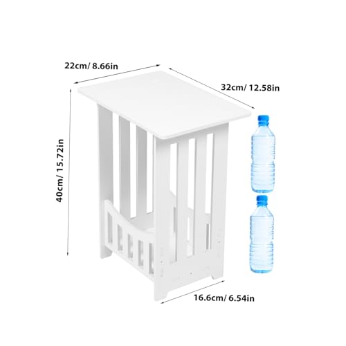 COLLBATH Beistelltisch Kompakt Holzplatte Nachttisch mit Offenem Stauraum für Schlafzimmer Wohnzimmer Sofatisch Kleiner Tisch Multifunktional von COLLBATH