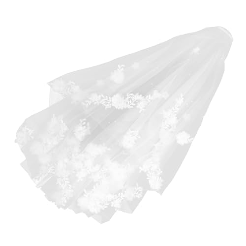 COLLBATH Brautschleier Blumenmädchenschleier Netz Tüllschleier Brautschleier Hochzeitsschleier Hochzeitsschleier Requisiten Hochzeitshaarschleier Blumenschleier von COLLBATH
