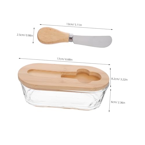 COLLBATH Butterdose mit Deckel und Messer Rechteckiger Butterhalter für Küche Luftdichter Butterbehälter zur Frischebewahrung Platzsparende Butter Käsebox für Arbeitsplatte von COLLBATH