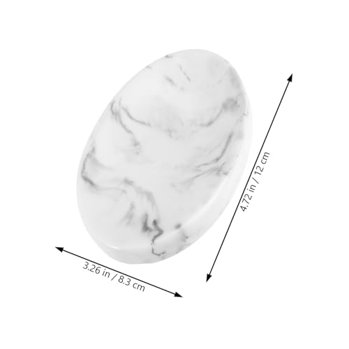 COLLBATH Dekoratives Seifenschälchen mit Marmoroptik Abfluss fähiges Seifentablett aus Resin Seifenaufbewahrung für Bad Küche Dusche und Reise Platzsparend und Leicht zu Reinigen von COLLBATH