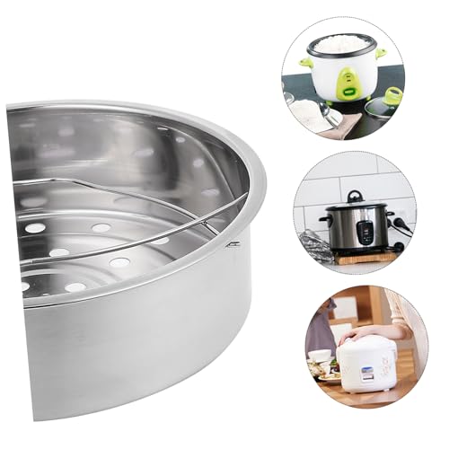 COLLBATH Edelstahl Dampfgarer Einsatz Rund mit Zwei Griffen Universeller Dampfeinsatz für Reiskocher Dampfgarer und Küchenutensilien Hitzebeständig Gleichmäßige Hitzeverteilung von COLLBATH