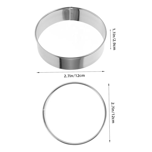 COLLBATH Edelstahl Kuchenform Rund Mousse Ring Backform Wiederverwendbar Antihaft Tortenring für Plätzchen Gebäck Desserts Kuchenherstellung Küchenbackzubehör COLLBATH Edelstahl Kuchenform Rund Mousse Ring Backform Wiederverwendbar Antihaft Tortenring für Plätzchen Gebäck Desserts Kuchenherstellung Küchenbackzubehör von COLLBATH