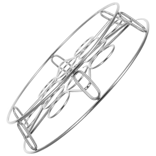 COLLBATH Edelstahl Rundes Dampfkorb mit Füßen Stapelbarer Eier-dampfeinsatz Hitzebeständig Multifunktional für Gemüse und Knödel Passend für Schnellkochtöpfe und Küchen Töpfe von COLLBATH