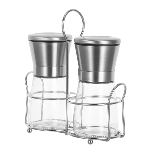 COLLBATH Edelstahl Salz Pfeffermühle Set Manuell Verstellbar Kompakt Tragbar Vielseitig für grobes Salz Schwarzer Pfeffer Gewürze für Küche Outdoor Bbq COLLBATH Edelstahl Salz Pfeffermühle Set Manuell Verstellbar Kompakt Tragbar Vielseitig für grobes Salz Schwarzer Pfeffer Gewürze für Küche Outdoor Bbq von COLLBATH