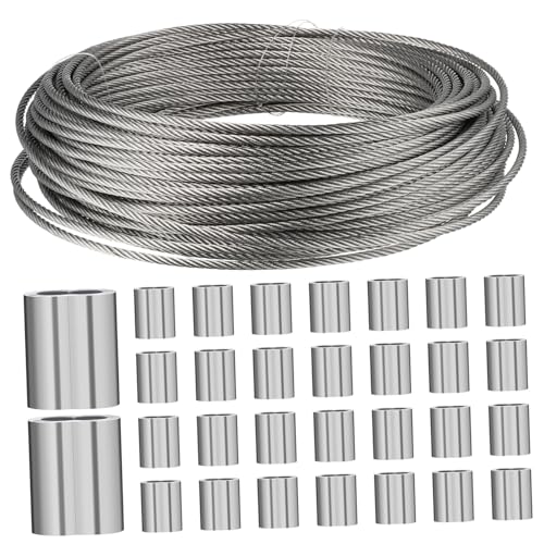 COLLBATH Edelstahl Stahlseil Rostfrei Drahtseil für Hängen DIY Spannseil Außen mit Hoher Belastbarkeit und Vielseitiger Anwendung COLLBATH Edelstahl Stahlseil Rostfrei Drahtseil für Hängen DIY Spannseil Außen mit Hoher Belastbarkeit und Vielseitiger Anwendung von COLLBATH