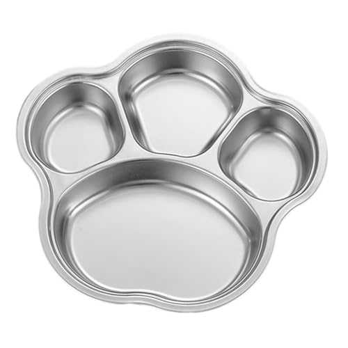 COLLBATH Edelstahl Teller Geteilt Fächer Essensschale Sicher Spülmaschinenfest Robust Bpa Frei Kindgerecht Cartoonform für Spielerische Mahlzeiten von COLLBATH