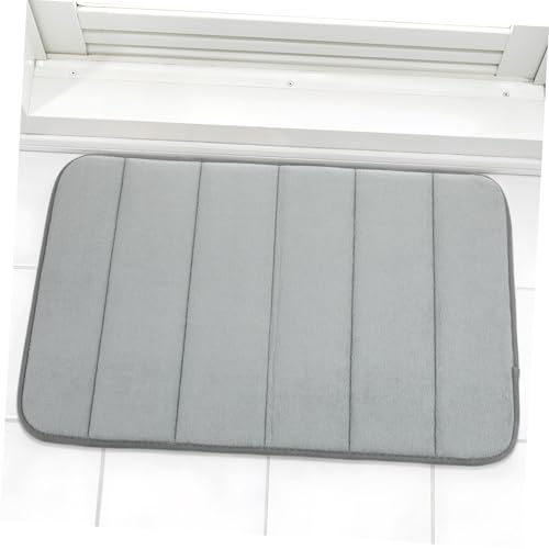 COLLBATH Einstiegsmatte Rutschfester Badezimmerteppich Badezimmermatte Badematte Für Badezimmer Badteppich Badvorleger Waschbar Badematten Für Badezimmer Badenteppich Polyester Grau von COLLBATH