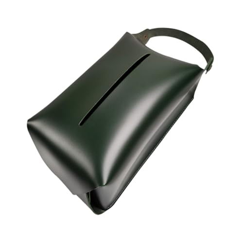 COLLBATH Elegante Aufhängbare Taschentuchbox aus Kunstleder Langlebige Wasser und Schmutzabweisende Serviettenbox mit Flachem Design Praktische Aufbewahrung für Zuhause Büro Auto von COLLBATH