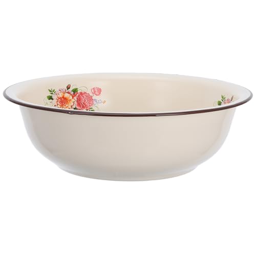 COLLBATH Emaille-Schüsseln Rund Retro Nostalgie Geschirr Vintage Salatschale große von COLLBATH