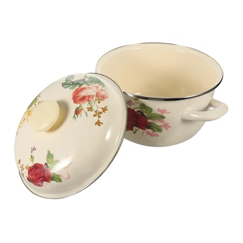 COLLBATH Emaille Milchtopf mit Zwei Griffen Dicker Emaillierter Kochtopf für Milch Suppen Babynahrung und Instant Nudeln Hitzebeständig Sicher und Schnell Erhitzend Retro Küchenutensil mit COLLBATH Emaille Milchtopf mit Zwei Griffen Dicker Emaillierter Kochtopf für Milch Suppen Babynahrung und Instant Nudeln Hitzebeständig Sicher und Schnell Erhitzend Retro Küchenutensil mit von COLLBATH