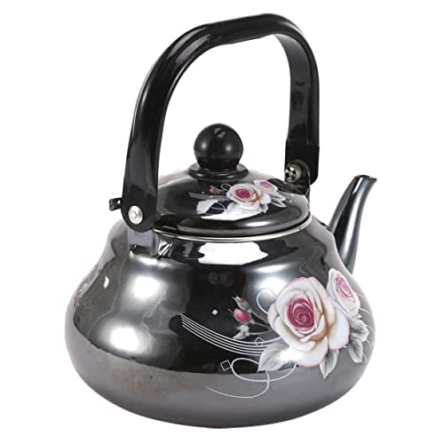COLLBATH Emaillierter Teekessel Rosendesign Wasserkocher Leicht Tragbar für Induktionsherde Teekanne mit Anti verbrühendem Griff zum Erhitzen von Tee Kaffee und Punsch COLLBATH Emaillierter Teekessel Rosendesign Wasserkocher Leicht Tragbar für Induktionsherde Teekanne mit Anti verbrühendem Griff zum Erhitzen von Tee Kaffee und Punsch von COLLBATH