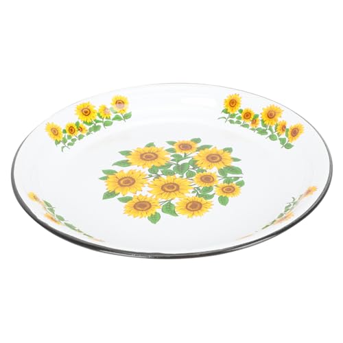COLLBATH Emailliertes Haushalts Tablett Dickes Rundes Servierbrett Vintage Design Stabiles Langlebiges Obst und Snacktablett für Party und Alltag COLLBATH Emailliertes Haushalts Tablett Dickes Rundes Servierbrett Vintage Design Stabiles Langlebiges Obst und Snacktablett für Party und Alltag von COLLBATH