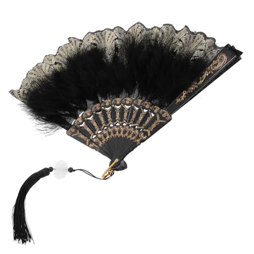 COLLBATH Feder-handfächer mit Besticktem Blumenmotiv Eleganter Handfächer für Damen für Hochzeiten Tanzaufführungen und Festliche Anlässe Stilvolles Accessoire für Frauen COLLBATH Feder-handfächer mit Besticktem Blumenmotiv Eleganter Handfächer für Damen für Hochzeiten Tanzaufführungen und Festliche Anlässe Stilvolles Accessoire für Frauen von COLLBATH