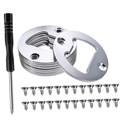 COLLBATH Flaschenöffner DIY Zubehör Teiliges Insert Kit mit Schrauben Chromstahl für Bierflaschen Herstellung Leichtes Platzsparendes Flaschenöffner Werkzeug von COLLBATH