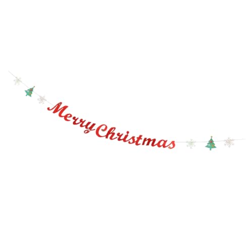 COLLBATH Glänzendes Weihnachtsbanner Aus Glitzerpapier Wiederverwendbar Für Festliche Dekoration Zum Aufhängen An Wand Oder Baum Foto Requisite von COLLBATH