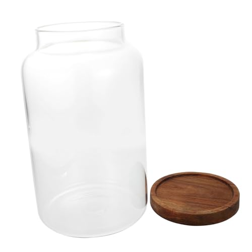 COLLBATH Glas Vorratsglas mit Holzdeckel Luftdichtes Küchenaufbewahrungsglas für Getreide Tee Trockenfrüchte Stabile Vorratsdose für Küche und Haushalt COLLBATH Glas Vorratsglas mit Holzdeckel Luftdichtes Küchenaufbewahrungsglas für Getreide Tee Trockenfrüchte Stabile Vorratsdose für Küche und Haushalt von COLLBATH
