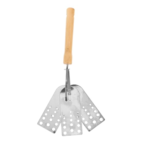 COLLBATH Grillspachtel aus Edelstahl mit Hitzebeständigem Holzgriff Vielseitiges Bbq Food Turner Zubehör für Präzises Wenden von Burgern Steaks und Pfannkuchen Beim Grillen und Backen von COLLBATH