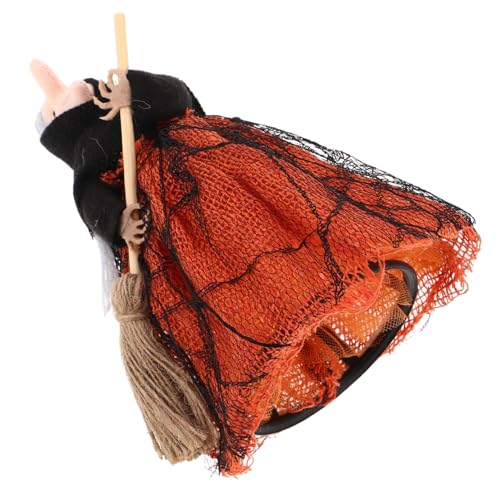 COLLBATH Halloween Hexenbesen Dekofigur aus Stoff Leichte Realistische Hexenpuppe mit Besen für Gruselige Halloween party und Hausdekoration Detailreiche Langlebige Hexenbaumspitze COLLBATH Halloween Hexenbesen Dekofigur aus Stoff Leichte Realistische Hexenpuppe mit Besen für Gruselige Halloween party und Hausdekoration Detailreiche Langlebige Hexenbaumspitze von COLLBATH