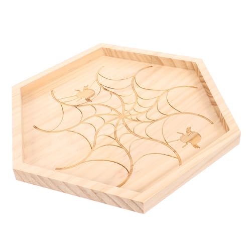 COLLBATH Halloween Servierplatte aus Holz mit Spinnennetz-Muster Wiederverwendbares Leichtes Snack Obsttablett Kratzfeste Oberfläche Vielseitig für Partys und Buffet Geeignet COLLBATH Halloween Servierplatte aus Holz mit Spinnennetz-Muster Wiederverwendbares Leichtes Snack Obsttablett Kratzfeste Oberfläche Vielseitig für Partys und Buffet Geeignet von COLLBATH